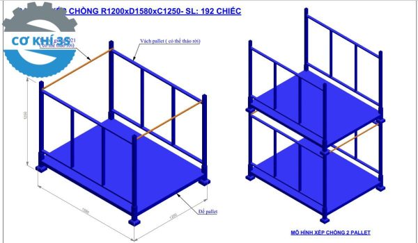 cokhi3s ban ve Pallet xep chong thao roi