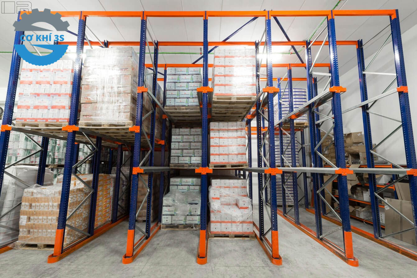 Sản xuất lắp đặt Kệ Drive in, kệ kho drive in 3 Kệ Drive in nhà kho
