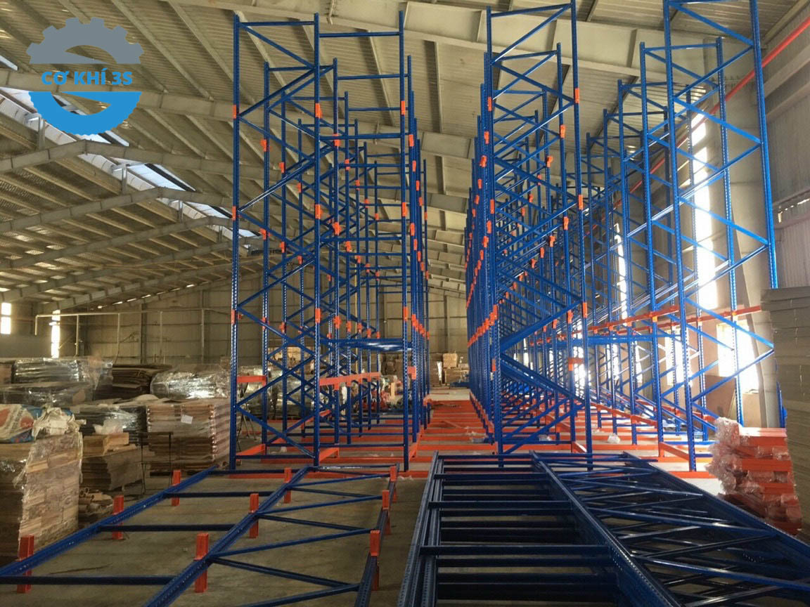 Thi công và lắp đặt Kệ kho công nghiệp tại Hà Nội, Bắc Ninh, (Bắc Giang), Phú Thọ 3 Kệ công nghiệp Drive-in