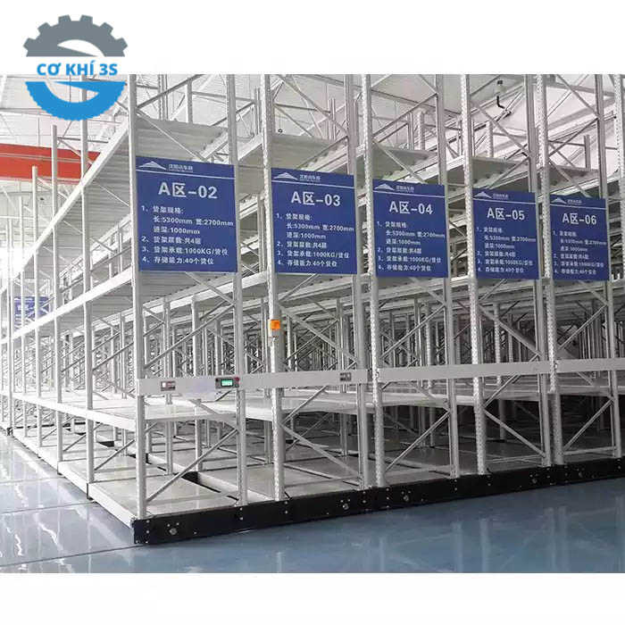 Thi công và lắp đặt Kệ kho công nghiệp tại Hà Nội, Bắc Ninh, (Bắc Giang), Phú Thọ 4 Kệ pallet di động (Mobile Rack)