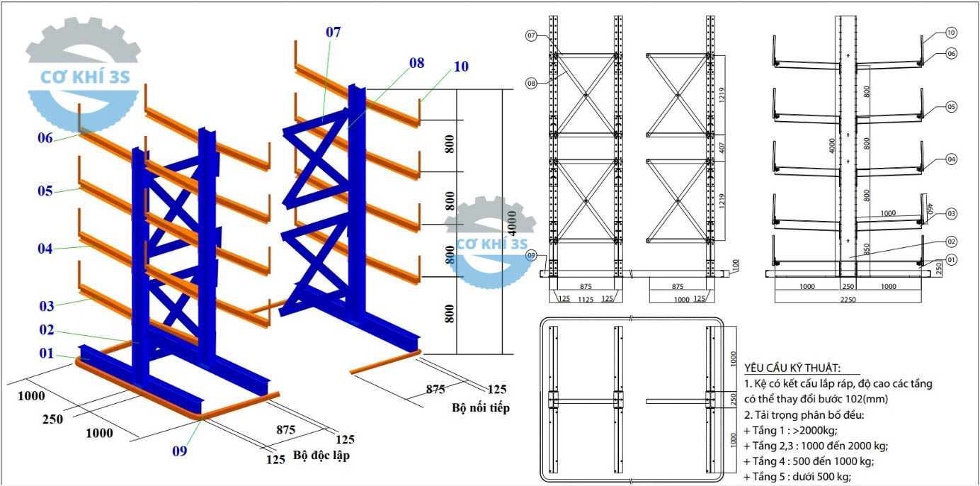Kệ tay đỡ gỗ tấm DEMO 2 Bản vẽ kệ tay đỡ khung giá kệ