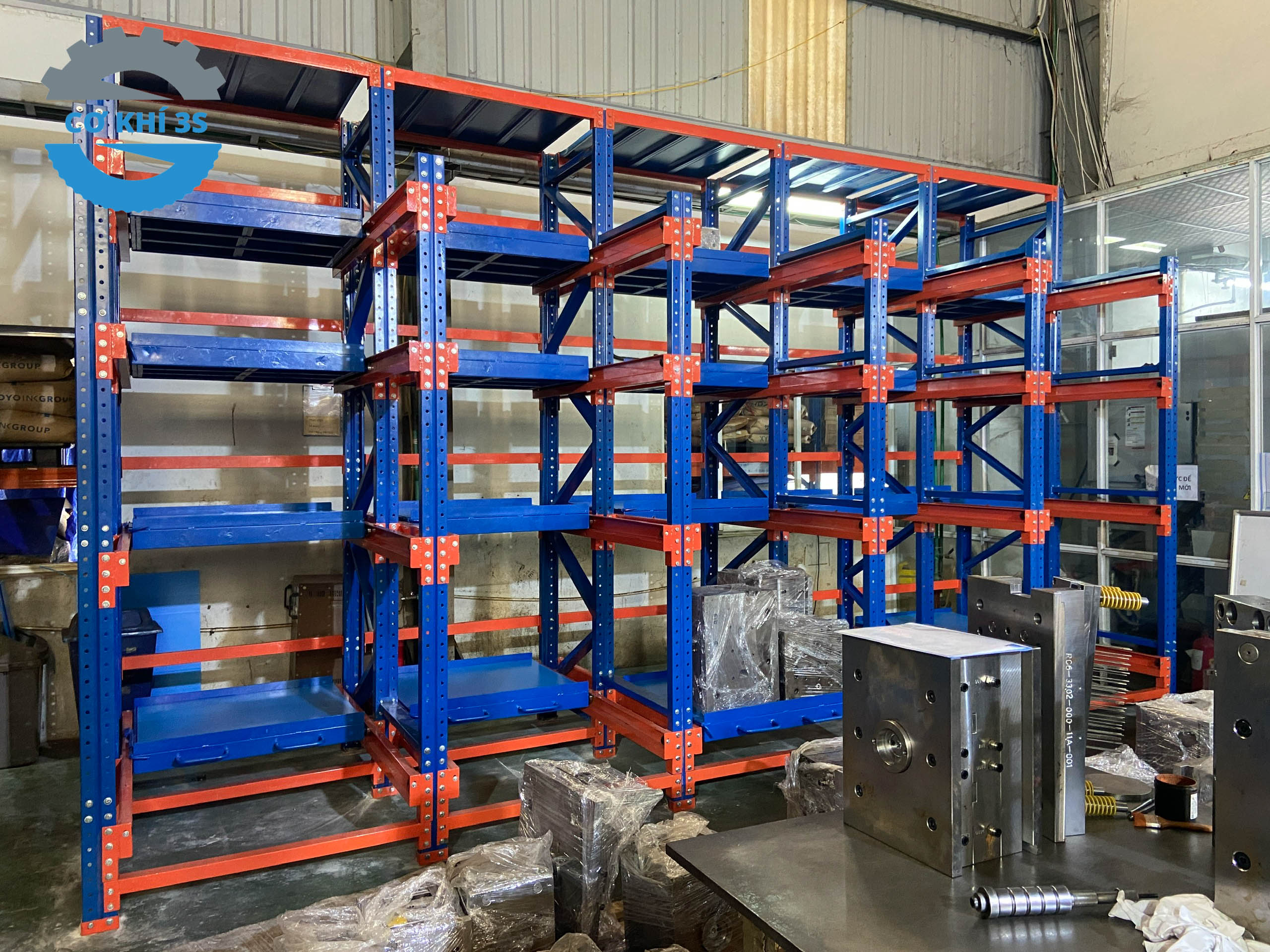 Kệ khuôn (mold rack)- kệ tải trọng nặng chuyên dụng do 3s sản xuất 1 Cấu tạo, nguyên lý hoạt động của kệ khuôn - kệ để khuôn - kệ khuôn mẫu