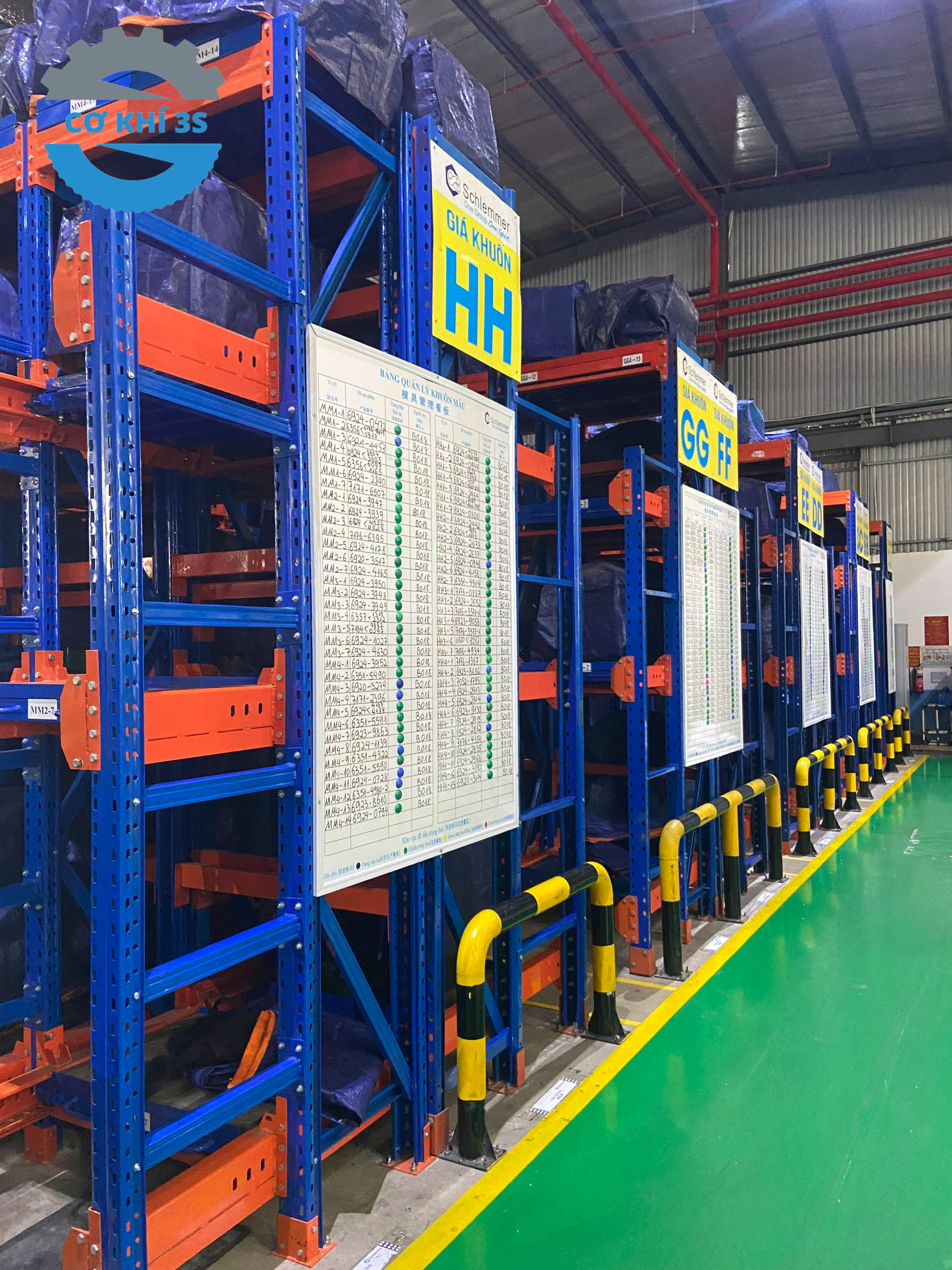 Kệ khuôn (mold rack)- kệ tải trọng nặng chuyên dụng do 3s sản xuất 5 Dự án kệ khuôn dập linh kiện oto tại nhà máy Hưng Yên