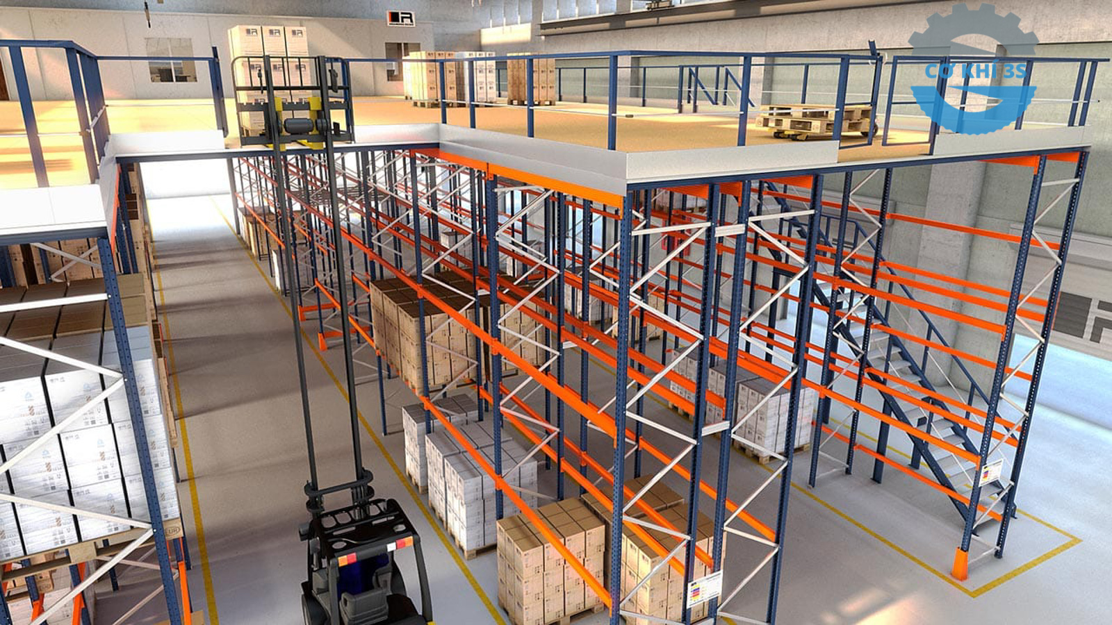 Tìm hiểu chi tiết về kệ sàn, kệ sàn mezzanine (hay còn gọi là tầng lửng) 15 ke ben duoi gac lung ben tren 1.