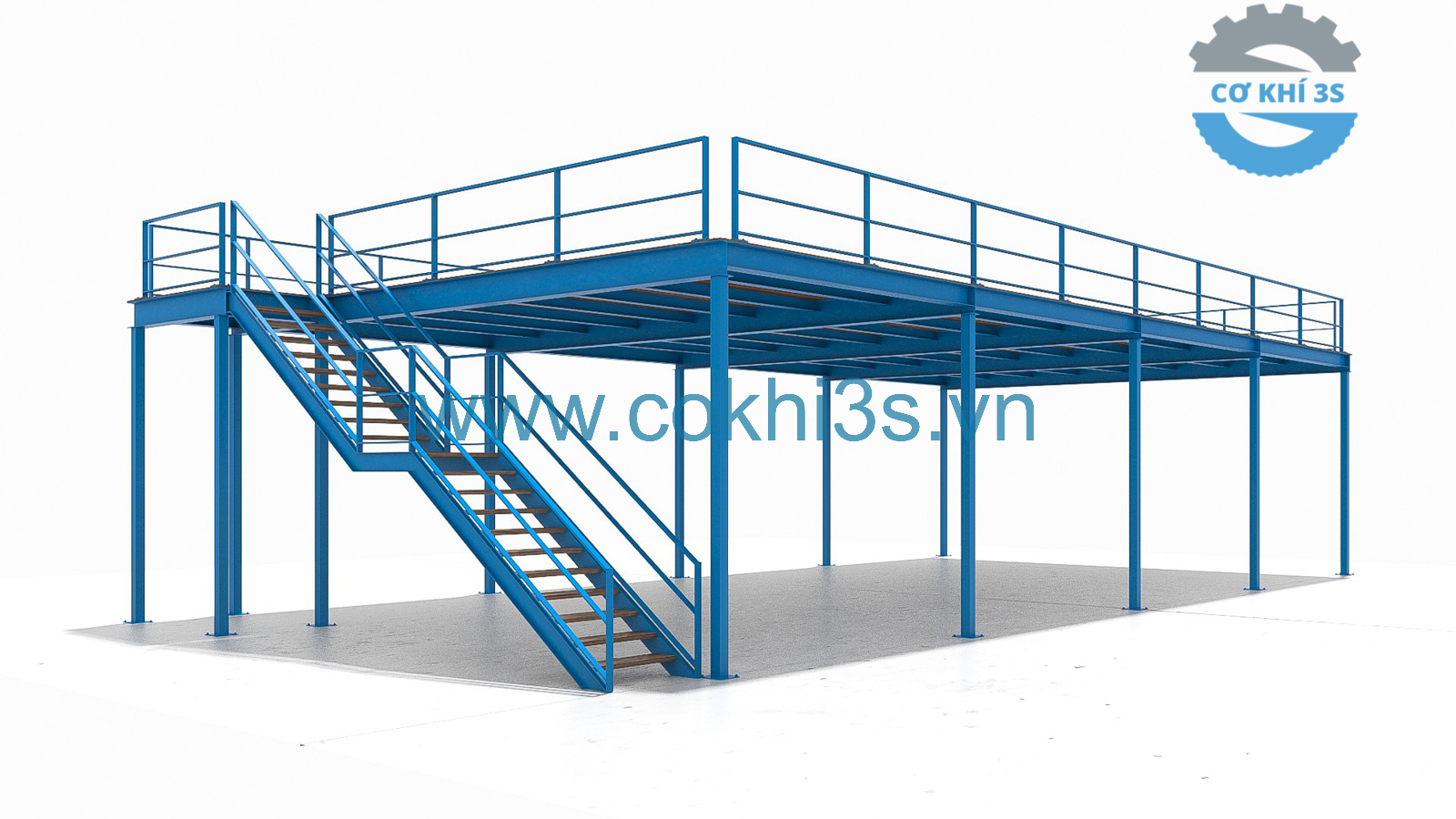 Tìm hiểu chi tiết về kệ sàn, kệ sàn mezzanine (hay còn gọi là tầng lửng) 24 san lung 3d dep 1.