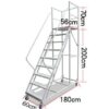 Xe thang di động cao 2000mm