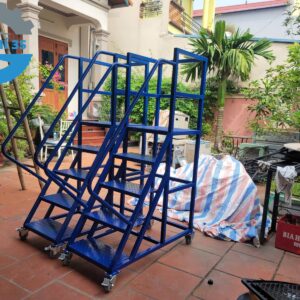 Xe thang di động cao 1000mm -Xe thang di động cao 1 m
