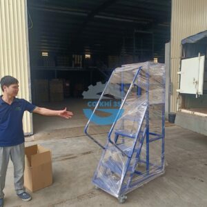 Xe thang di động cao 1200mm 23 thang co dinh 1 2m moi giao 7