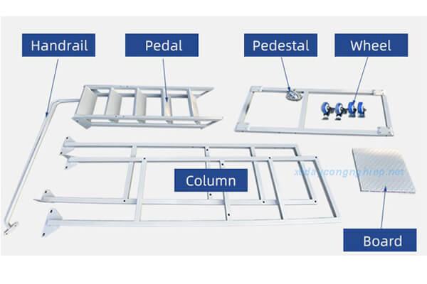 Các bộ phận xe thang di động Các bộ phận xe thang di động