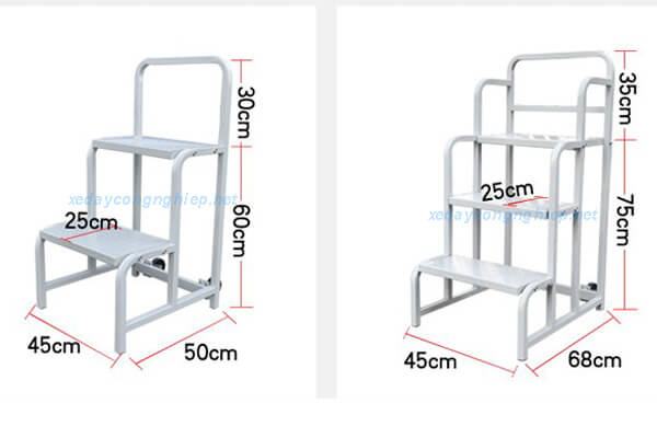 Xe thang di động cao 1200mm 26 kích thước xe thang 5
