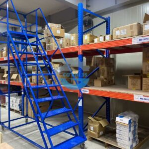 Xe thang di động cao 2500mm 27 xe thang 25 van dien 4